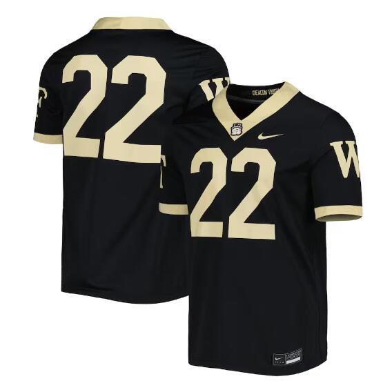 Men's Wake Forest Demon Deacons Customized Black Stitched Football Jersey